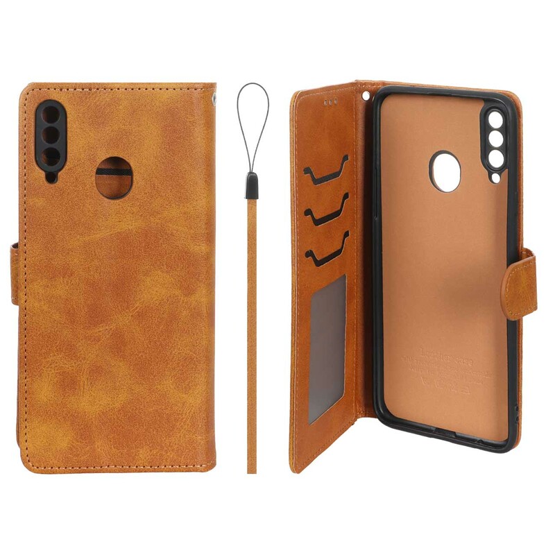 کیف موبایل مگنتی درجه یک داخل خز MNC Plus مدل Samsung Galaxy A20s - عسلی