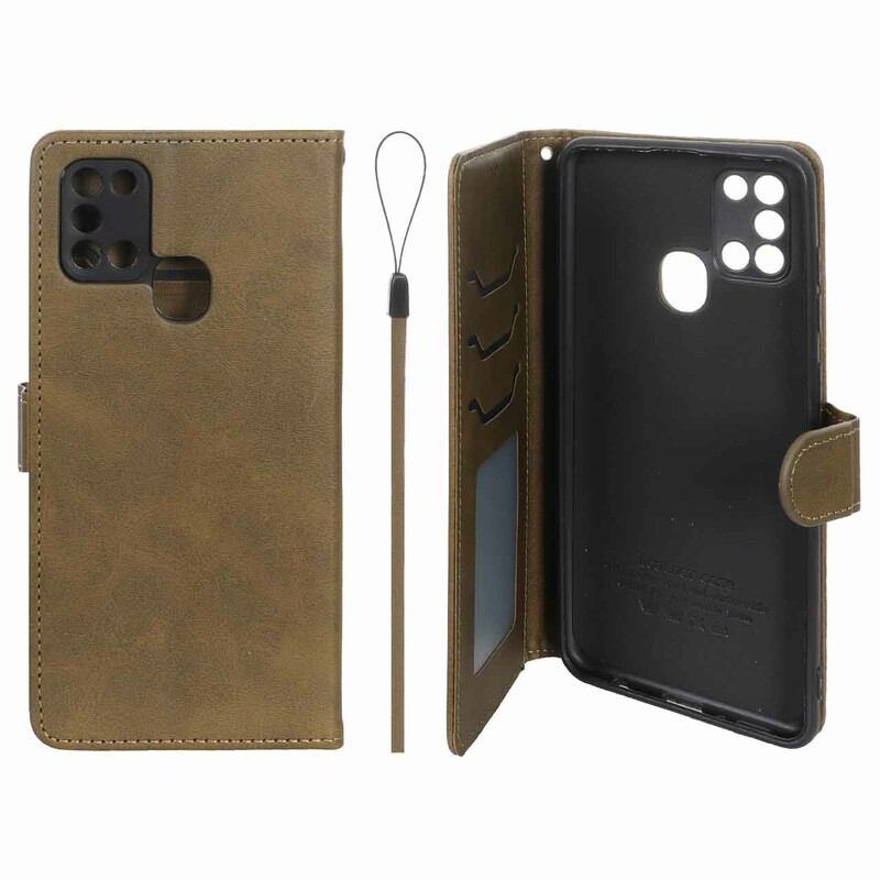 کیف موبایل مگنتی درجه یک داخل خز MNC Plus مدل Samsung Galaxy A21s - سبز زیتونی