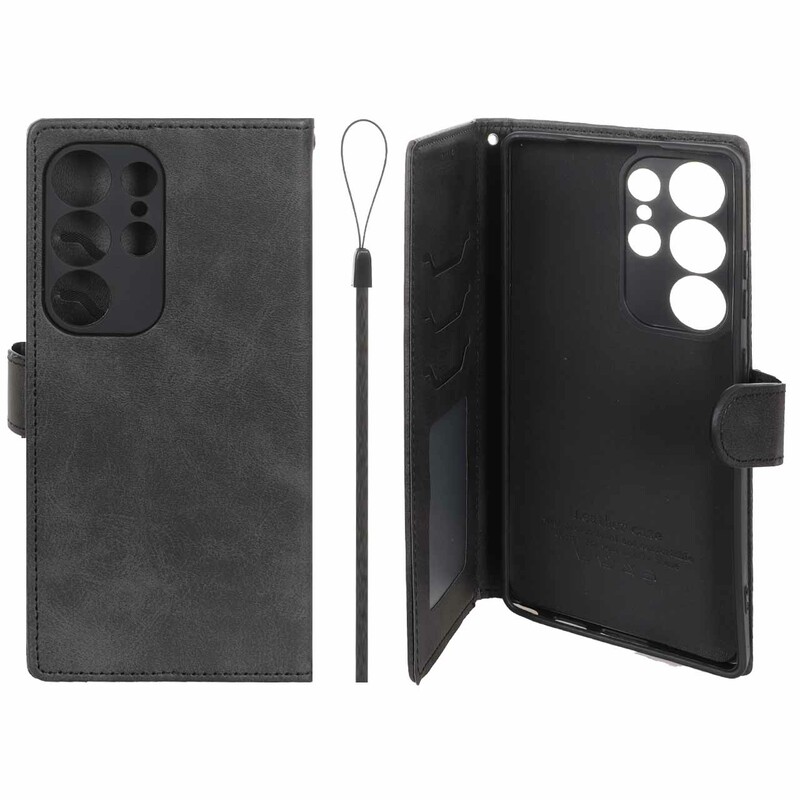 کیف موبایل مگنتی درجه یک داخل خز MNC Plus مدل Samsung Galaxy S25 Ultra - مشکی