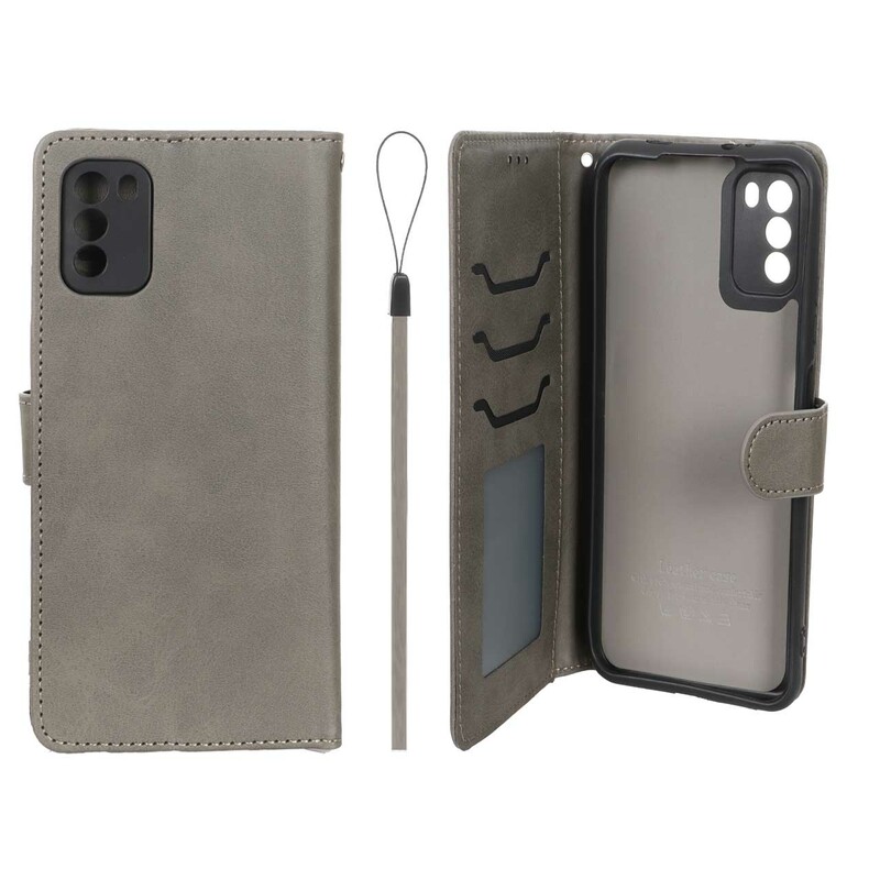 کیف موبایل مگنتی درجه یک داخل خز MNC Plus مدل Xiaomi Poco M3 - خاکستری