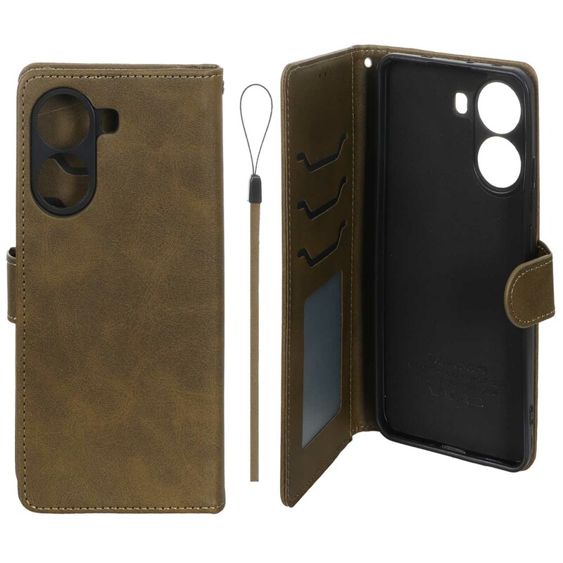 کیف موبایل مگنتی درجه یک داخل خز MNC Plus مدل Xiaomi Poco X7 Pro - سبز زیتونی