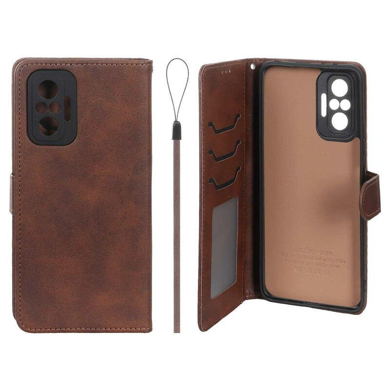 کیف موبایل مگنتی درجه یک داخل خز MNC Plus مدل Xiaomi Redmi Note 10 Pro 4G / Redmi Note 10 Pro Max - قهوه ای