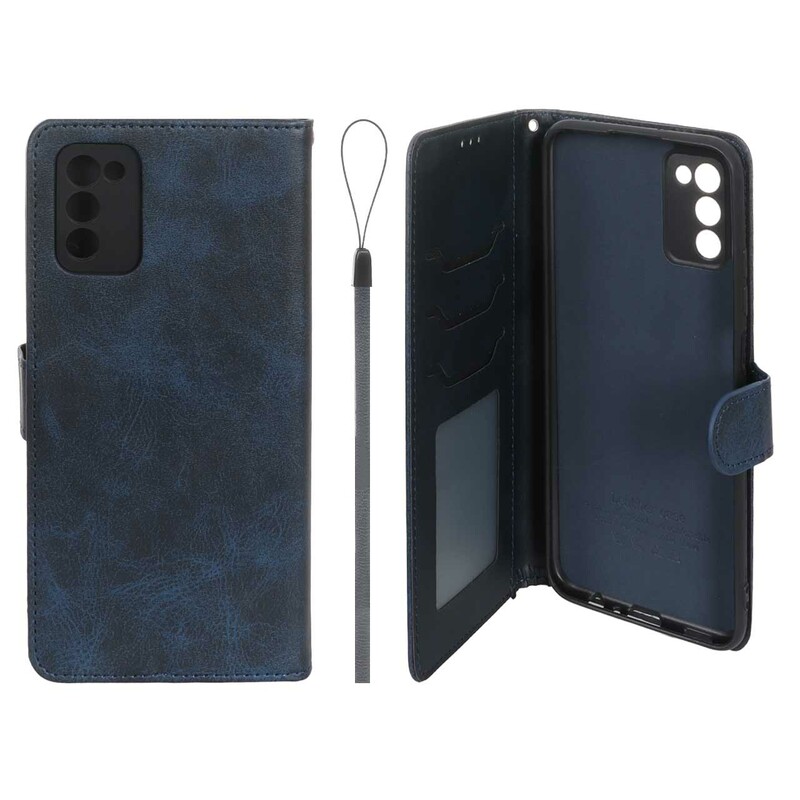 کیف موبایل مگنتی درجه یک داخل خز MNC Plus مدل Samsung Galaxy A03s / A02s - سرمه ای