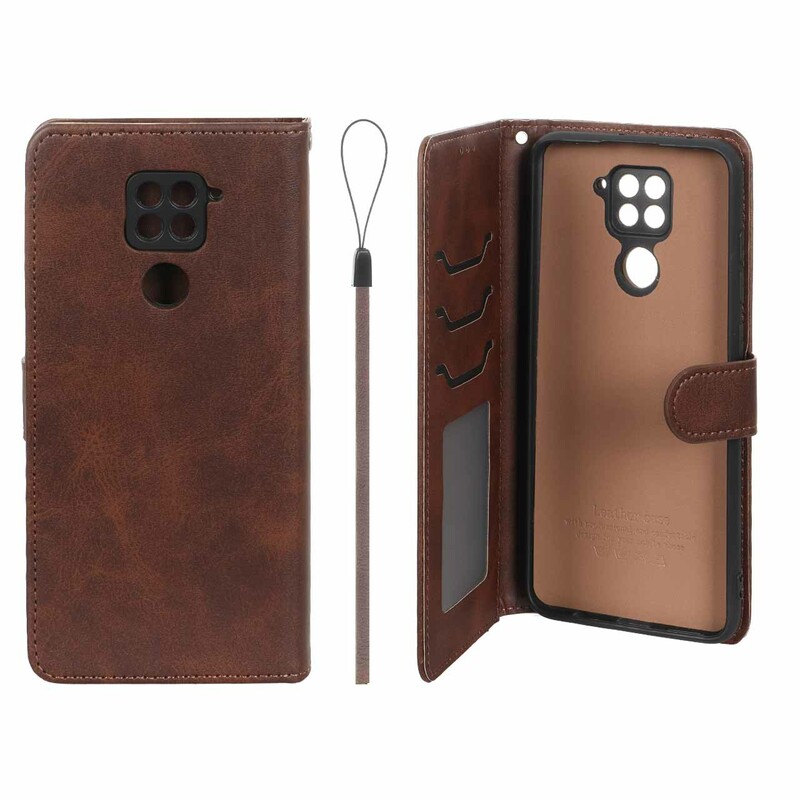 کیف موبایل مگنتی درجه یک داخل خز MNC Plus مدل Xiaomi Redmi Note 9 / Redmi 10X 5G / Redmi 10X Pro 5G - قهوه ای