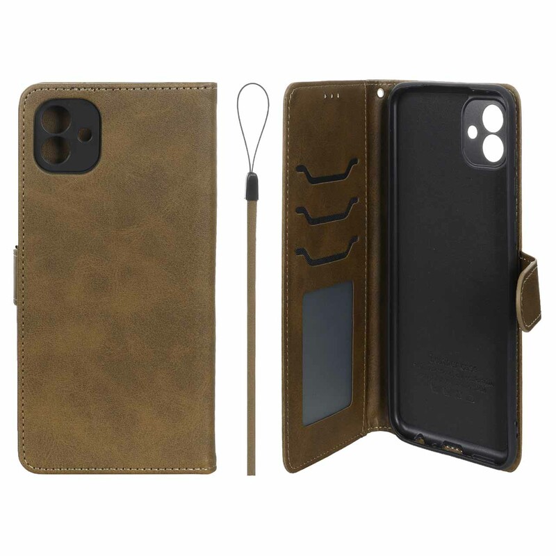 کیف موبایل مگنتی درجه یک داخل خز MNC Plus مدل Samsung Galaxy A04 / M13 5G - سبز زیتونی