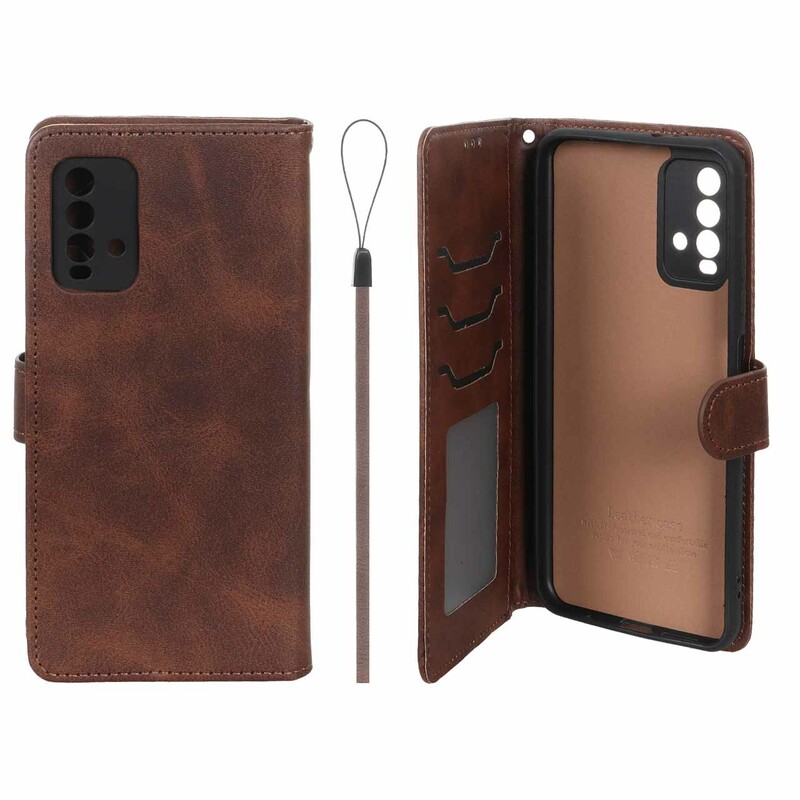 کیف موبایل مگنتی درجه یک داخل خز MNC Plus مدل Xiaomi Redmi 9T 4G - قهوه ای