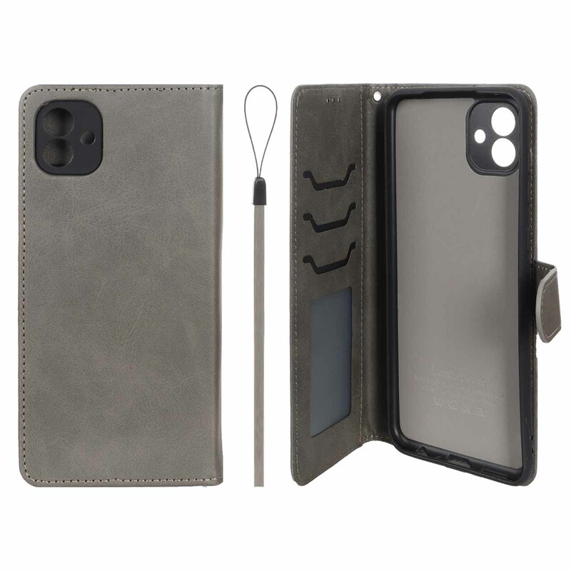 کیف موبایل مگنتی درجه یک داخل خز MNC Plus مدل Samsung Galaxy A04 / M13 5G - خاکستری