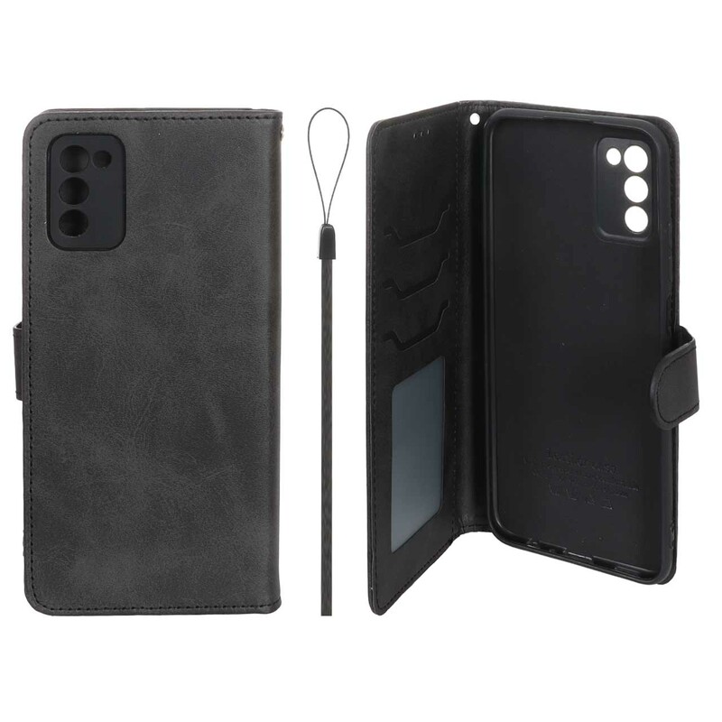 کیف موبایل مگنتی درجه یک داخل خز MNC Plus مدل Samsung Galaxy A03s / A02s - مشکی