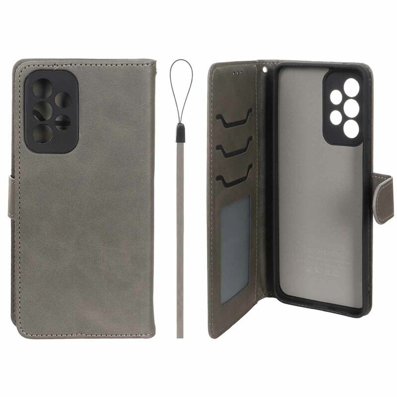 کیف موبایل مگنتی درجه یک داخل خز MNC Plus مدل Samsung Galaxy A33 - خاکستری