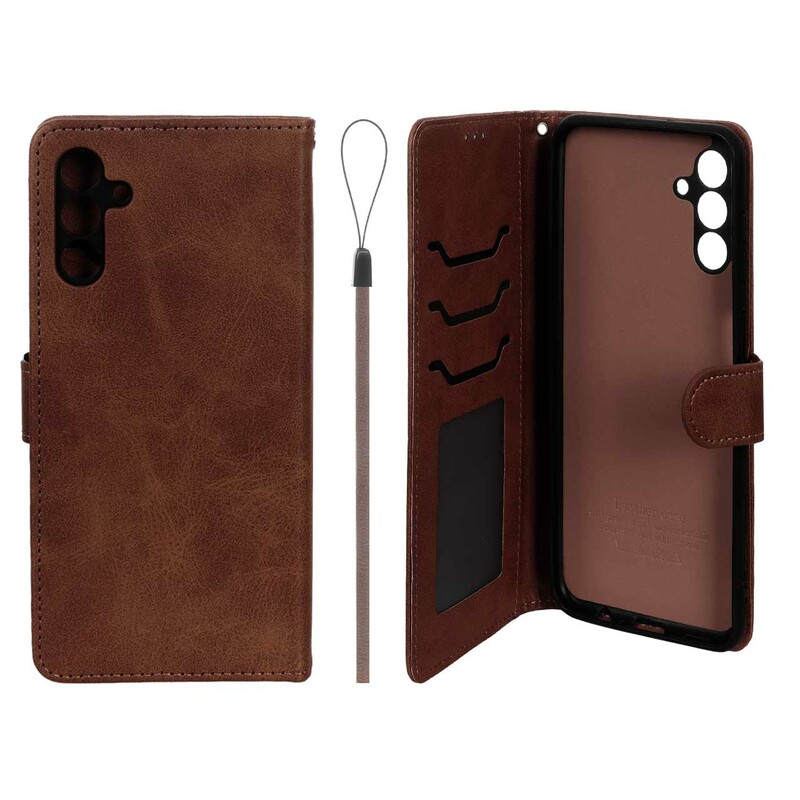 کیف موبایل مگنتی درجه یک داخل خز MNC Plus مدل Samsung Galaxy A13 5G / A04s / M13 4G / M23 / F13 - قهوه ای