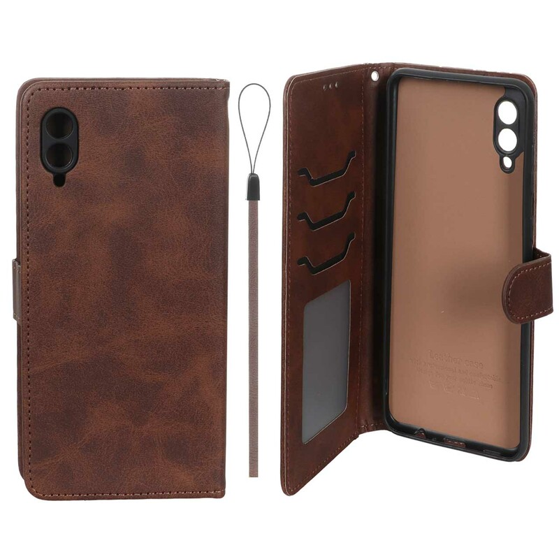 کیف موبایل مگنتی درجه یک داخل خز MNC Plus مدل Samsung Galaxy A02 / M02 - قهوه ای