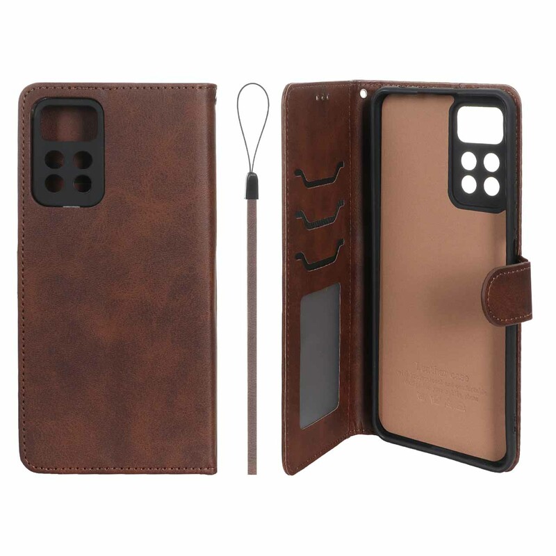 کیف موبایل مگنتی درجه یک داخل خز MNC Plus مدل Xiaomi Redmi Note 11 Pro Plus - قهوه ای