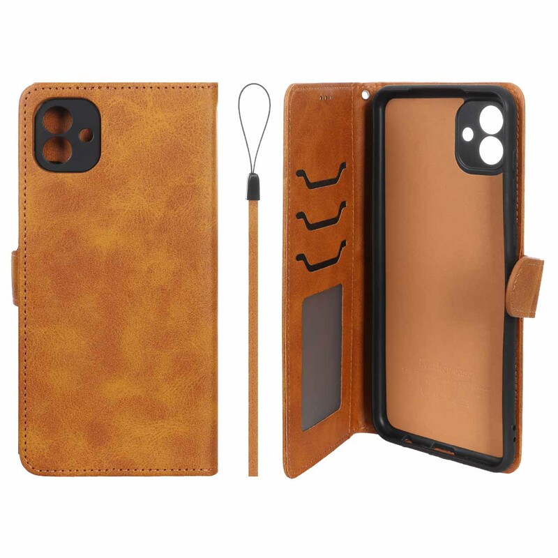 کیف موبایل مگنتی درجه یک داخل خز MNC Plus مدل Samsung Galaxy A04 / M13 5G - عسلی