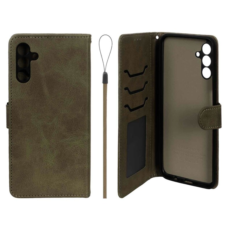 کیف موبایل مگنتی درجه یک داخل خز MNC Plus مدل Samsung Galaxy A13 5G / A04s / M13 4G / M23 / F13 - سبز زیتونی