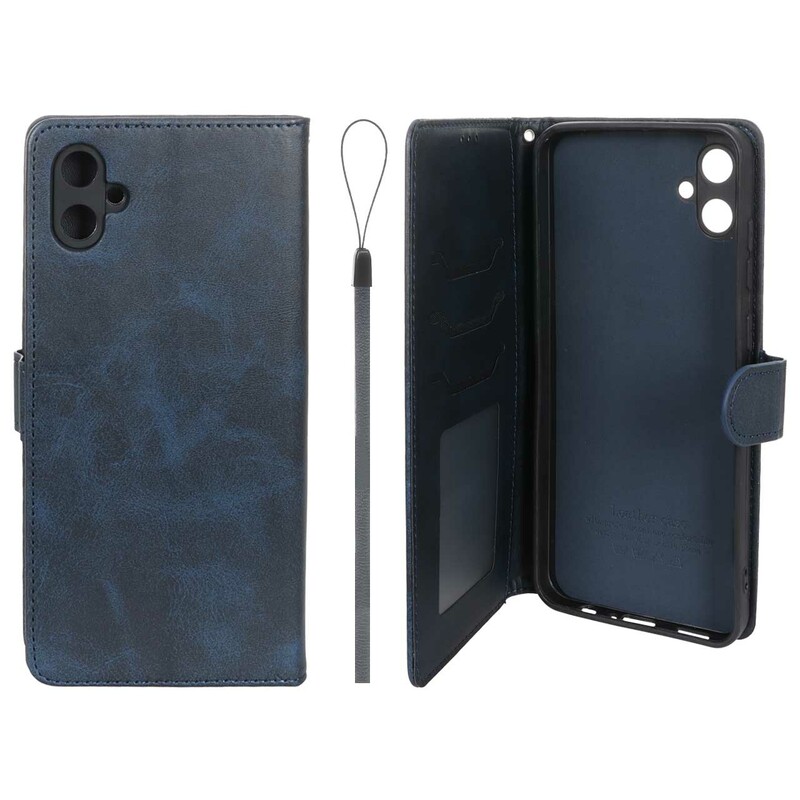 کیف موبایل مگنتی درجه یک داخل خز MNC Plus مدل Samsung Galaxy A05 - سرمه ای