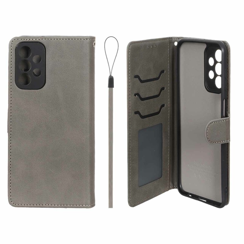 کیف موبایل مگنتی درجه یک داخل خز MNC Plus مدل Samsung Galaxy A23 - خاکستری