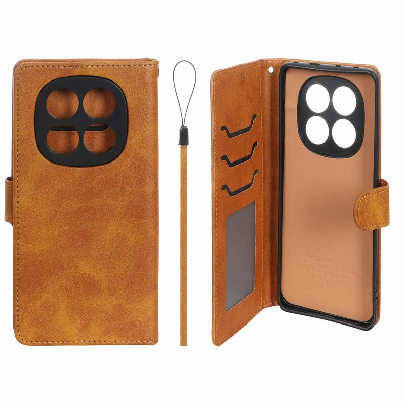 کیف موبایل مگنتی درجه یک داخل خز MNC Plus مدل Xiaomi Redmi Note 14 Pro 5G / Redmi Note 14 Pro Plus 5G / Poco X7 5G - عسلی