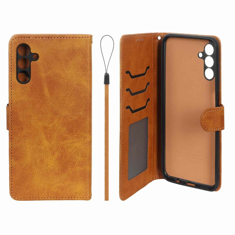 کیف موبایل مگنتی درجه یک داخل خز MNC Plus مدل Samsung Galaxy A13 5G / A04s / M13 4G / M23 / F13 - عسلی