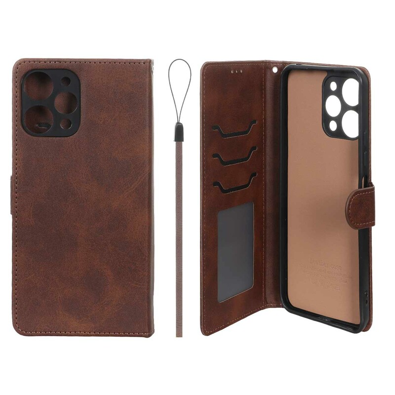 کیف موبایل مگنتی درجه یک داخل خز MNC Plus مدل Xiaomi Redmi 12 / Poco M6 Pro 5G - قهوه ای