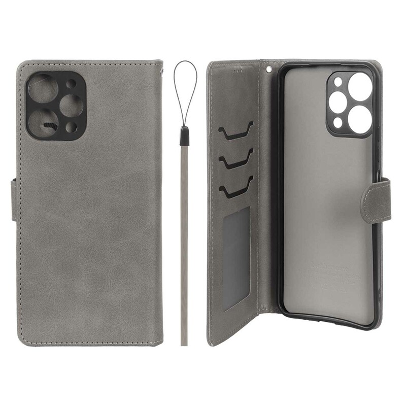 کیف موبایل مگنتی درجه یک داخل خز MNC Plus مدل Xiaomi Redmi 12 / Poco M6 Pro 5G - خاکستری