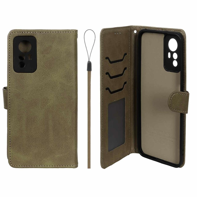 کیف موبایل مگنتی درجه یک داخل خز MNC Plus مدل Xiaomi Redmi Note 12S - سبز زیتونی