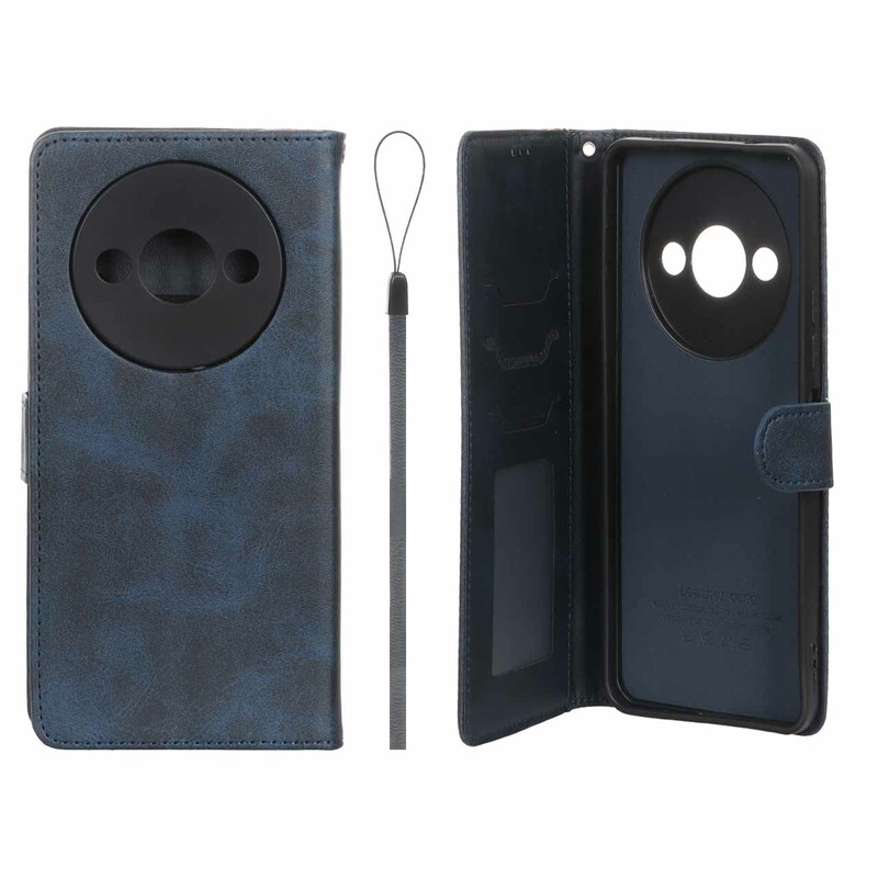 کیف موبایل مگنتی درجه یک داخل خز MNC Plus مدل Xiaomi Redmi A3 / A3x / Poco C61 - سرمه ای