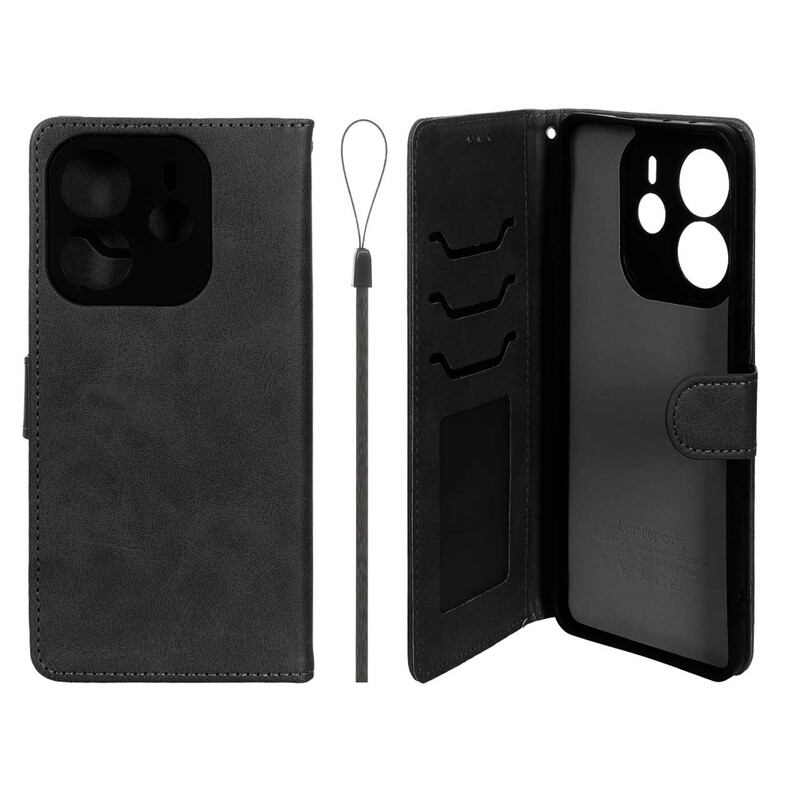 کیف موبایل مگنتی درجه یک داخل خز MNC Plus مدل Xiaomi Redmi Note 14 4G - مشکی