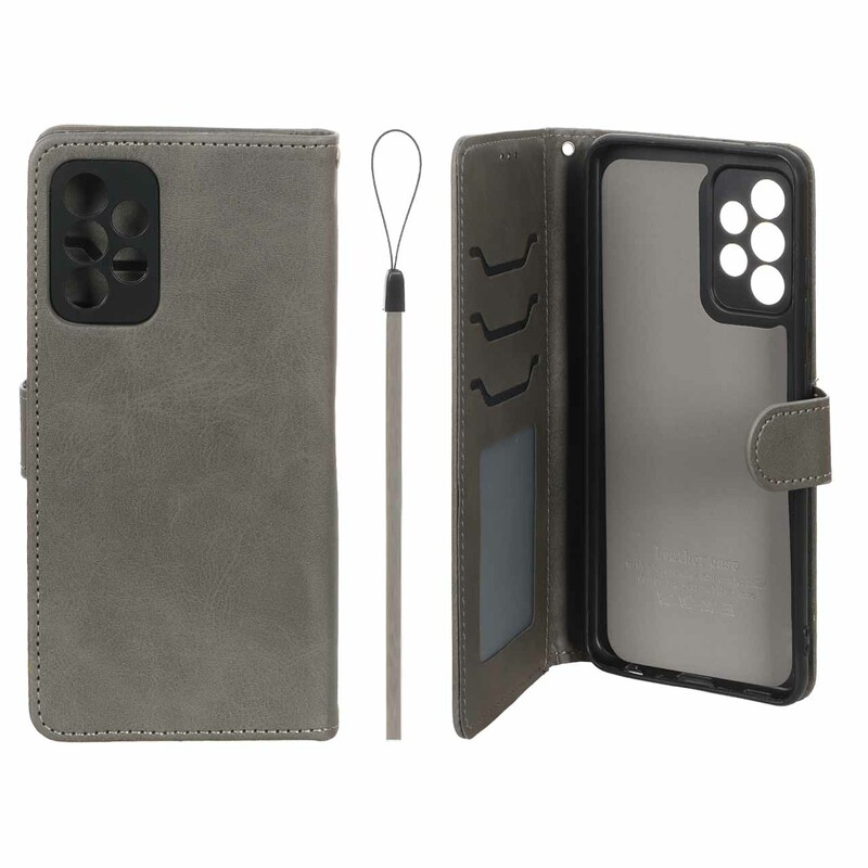 کیف موبایل مگنتی درجه یک داخل خز MNC Plus مدل Samsung Galaxy A52 / A52s - خاکستری