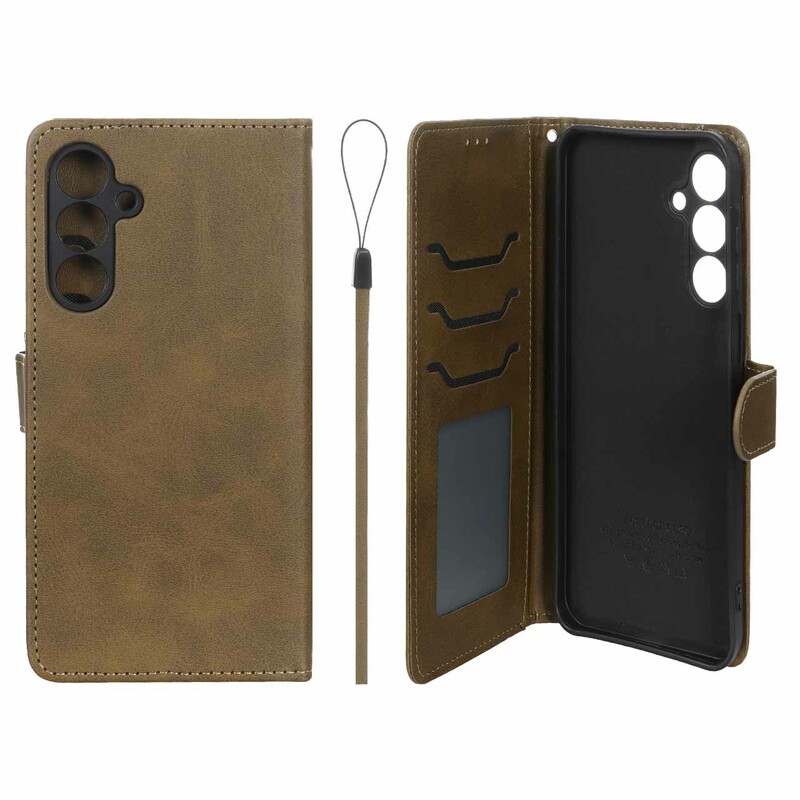 کیف موبایل مگنتی درجه یک داخل خز MNC Plus مدل Samsung Galaxy A16 - سبز زیتونی