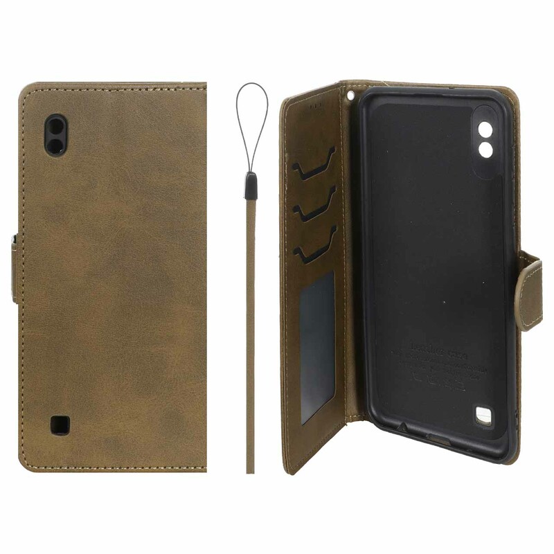 کیف موبایل مگنتی درجه یک داخل خز MNC Plus مدل Samsung Galaxy A10 / M10 - سبز زیتونی