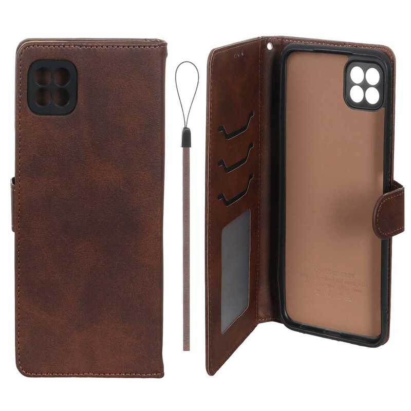 کیف موبایل مگنتی درجه یک داخل خز MNC Plus مدل Samsung Galaxy A22 5G - قهوه ای