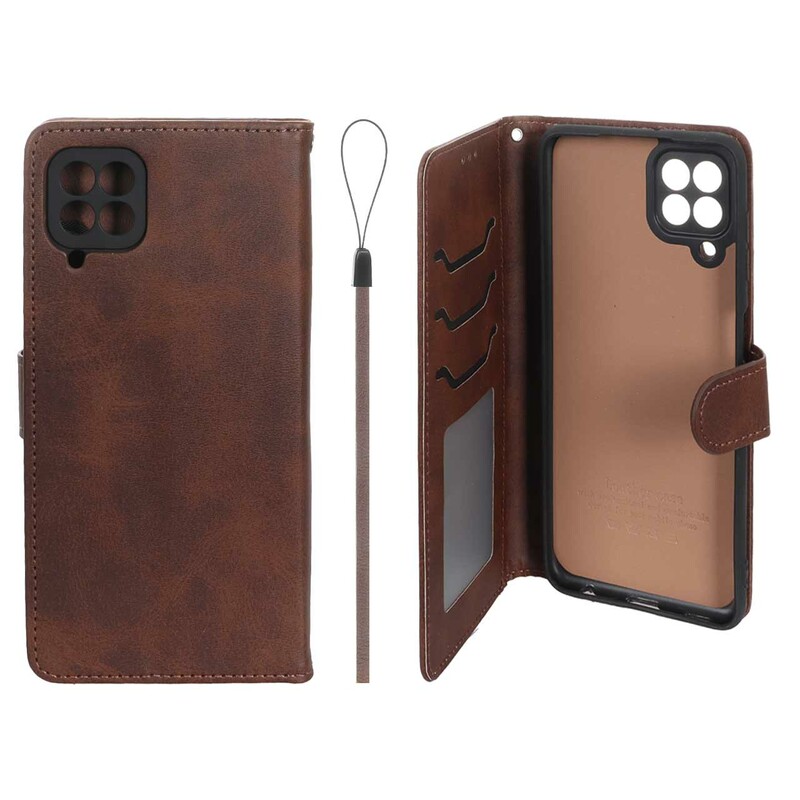 کیف موبایل مگنتی درجه یک داخل خز MNC Plus مدل Samsung Galaxy A22 4G / M32 4G / F22 - قهوه ای