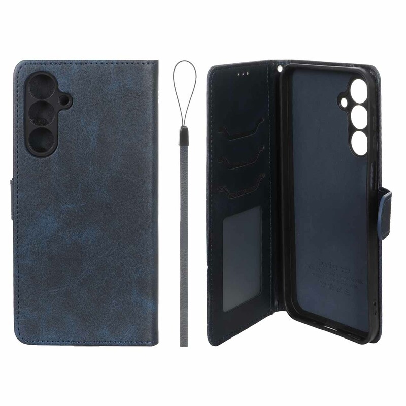 کیف موبایل مگنتی درجه یک داخل خز MNC Plus مدل Samsung Galaxy A16 - سرمه ای