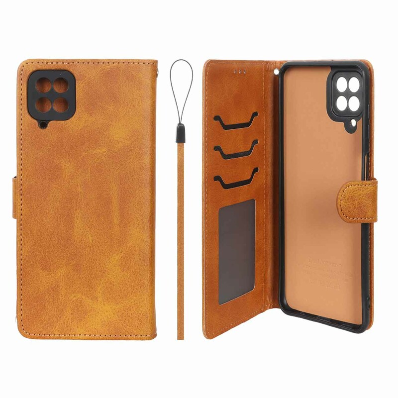 کیف موبایل مگنتی درجه یک داخل خز MNC Plus مدل Samsung Galaxy A12 / M12 / F12 - عسلی