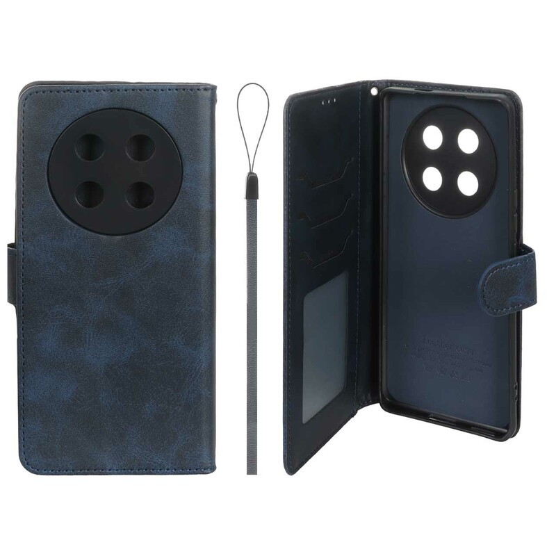 کیف موبایل مگنتی درجه یک داخل خز MNC Plus مدل Honor X9c - سرمه ای