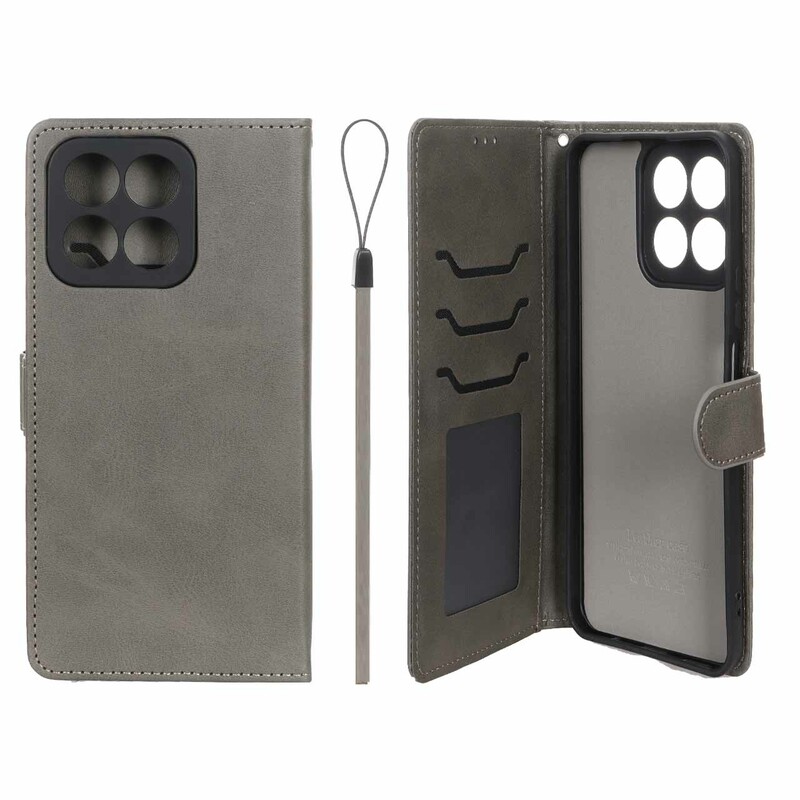 کیف موبایل مگنتی درجه یک داخل خز MNC Plus مدل Honor X7c - خاکستری