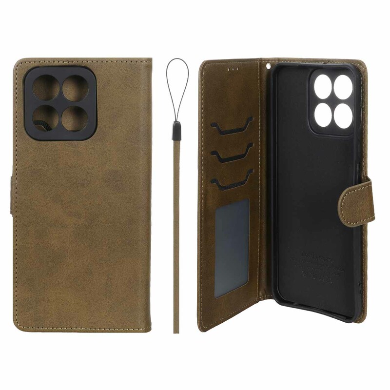 کیف موبایل مگنتی درجه یک داخل خز MNC Plus مدل Honor X7c - سبز زیتونی