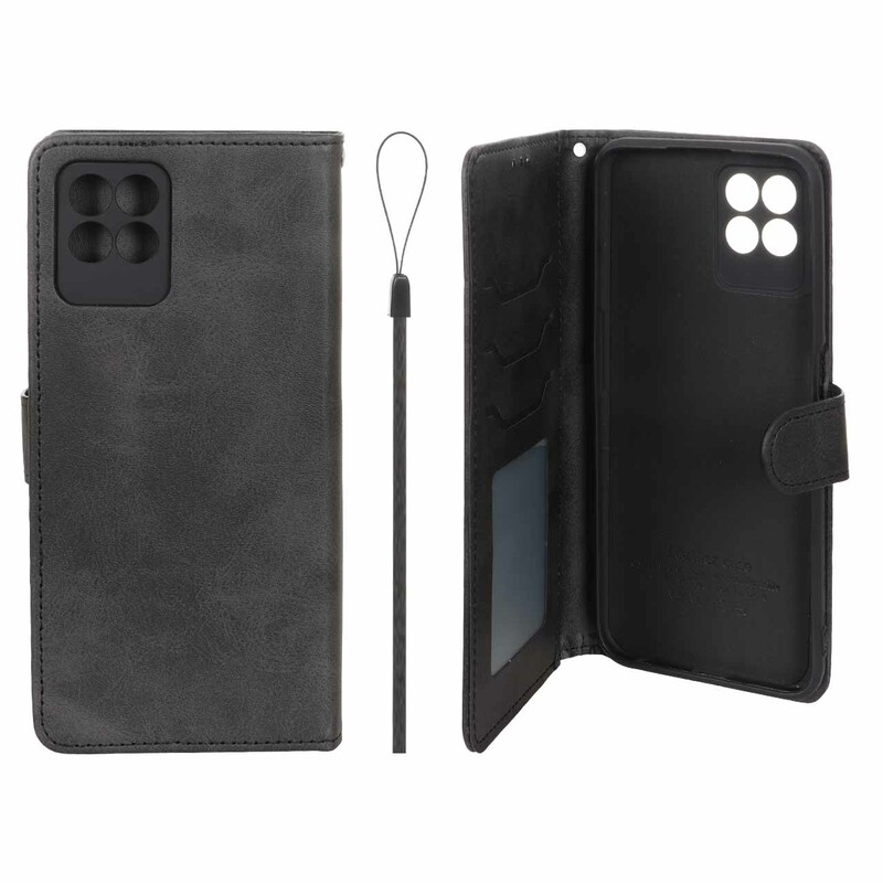 کیف موبایل مگنتی درجه یک داخل خز MNC Plus مدل Realme Narzo 50 - مشکی