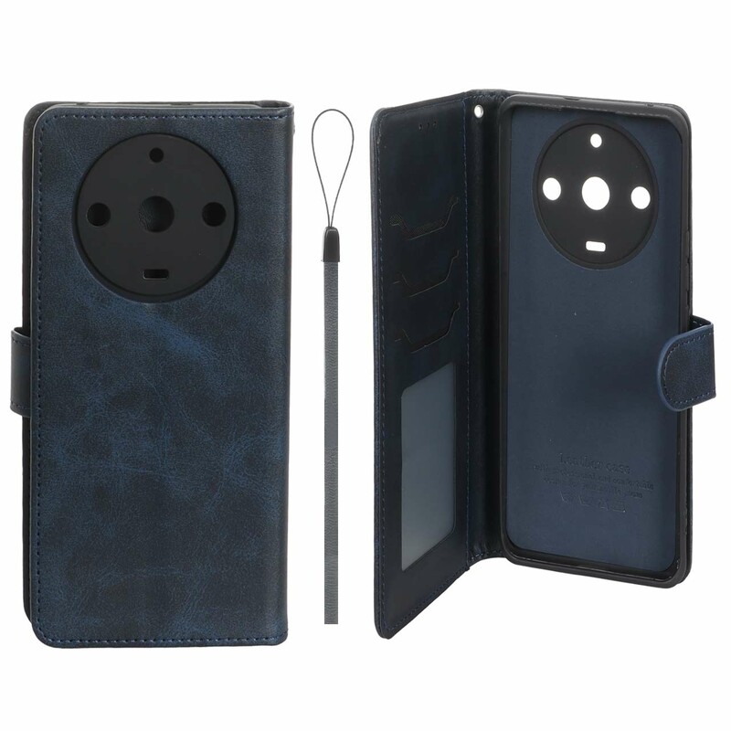 کیف موبایل مگنتی درجه یک داخل خز MNC Plus مدل Realme 11 Pro Plus - سرمه ای