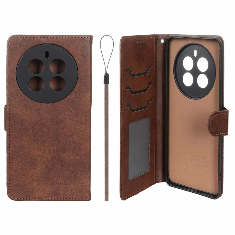 کیف موبایل مگنتی درجه یک داخل خز MNC Plus مدل Realme 12 Pro Plus - قهوه ای