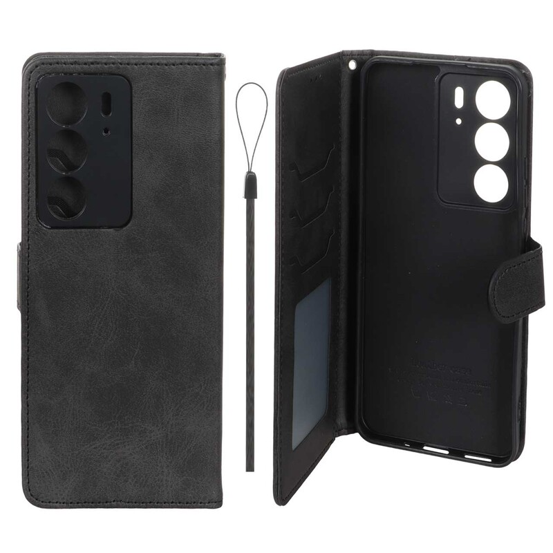 کیف موبایل مگنتی درجه یک داخل خز MNC Plus مدل Realme C75 - مشکی