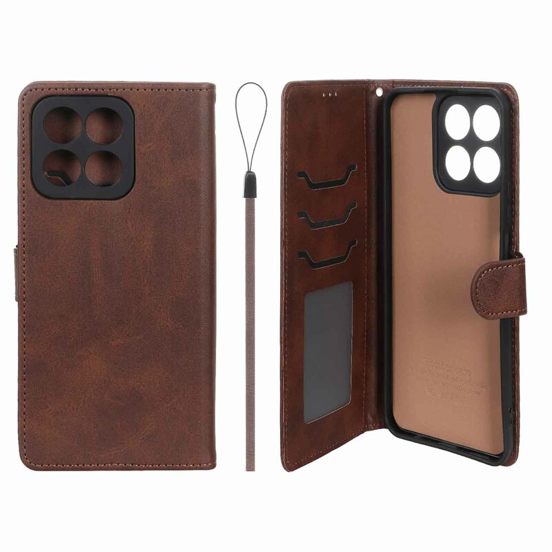 کیف موبایل مگنتی درجه یک داخل خز MNC Plus مدل Honor X7c - قهوه ای