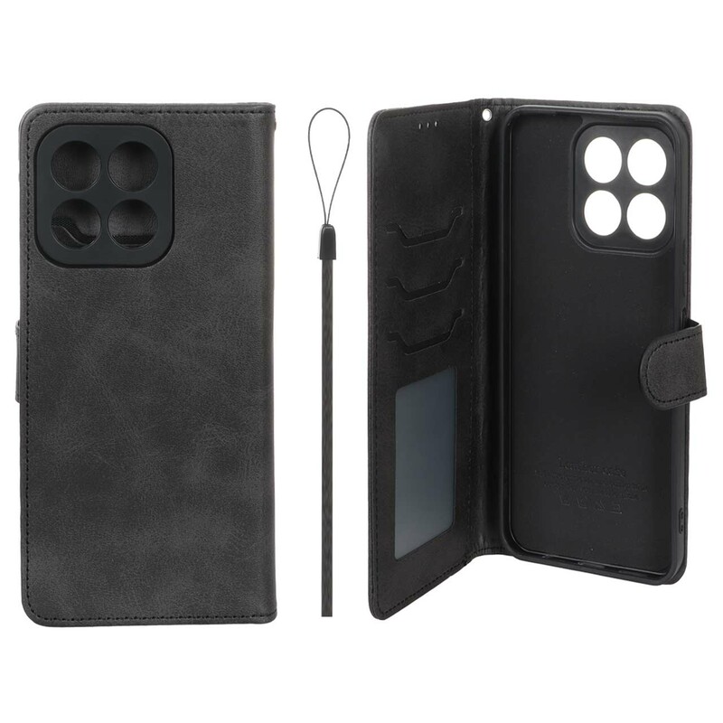 کیف موبایل مگنتی درجه یک داخل خز MNC Plus مدل Honor X6b - مشکی