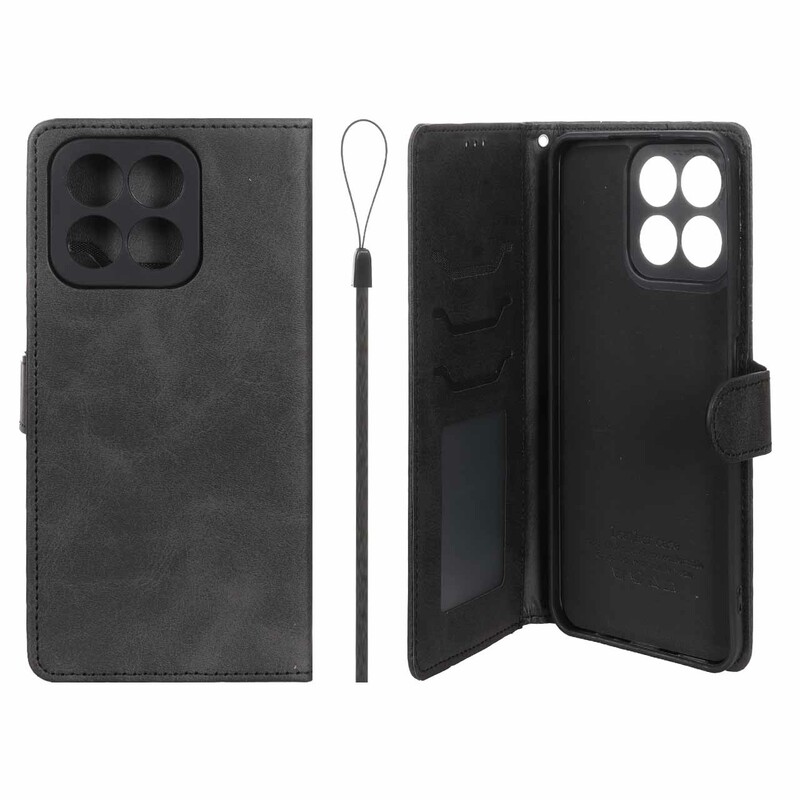 کیف موبایل مگنتی درجه یک داخل خز MNC Plus مدل Honor X7c - مشکی