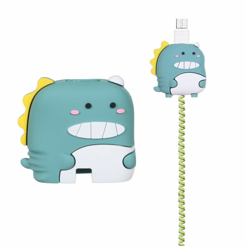 ست سیلیکونی عروسکی محافظ کابل و شارژر سامسونگ 25 وات 3 پین - طرح 6