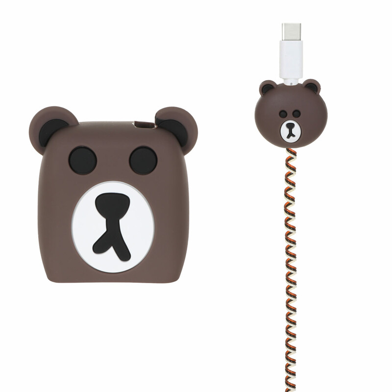 ست سیلیکونی عروسکی محافظ کابل و شارژر شیائومی 33 وات - طرح 5