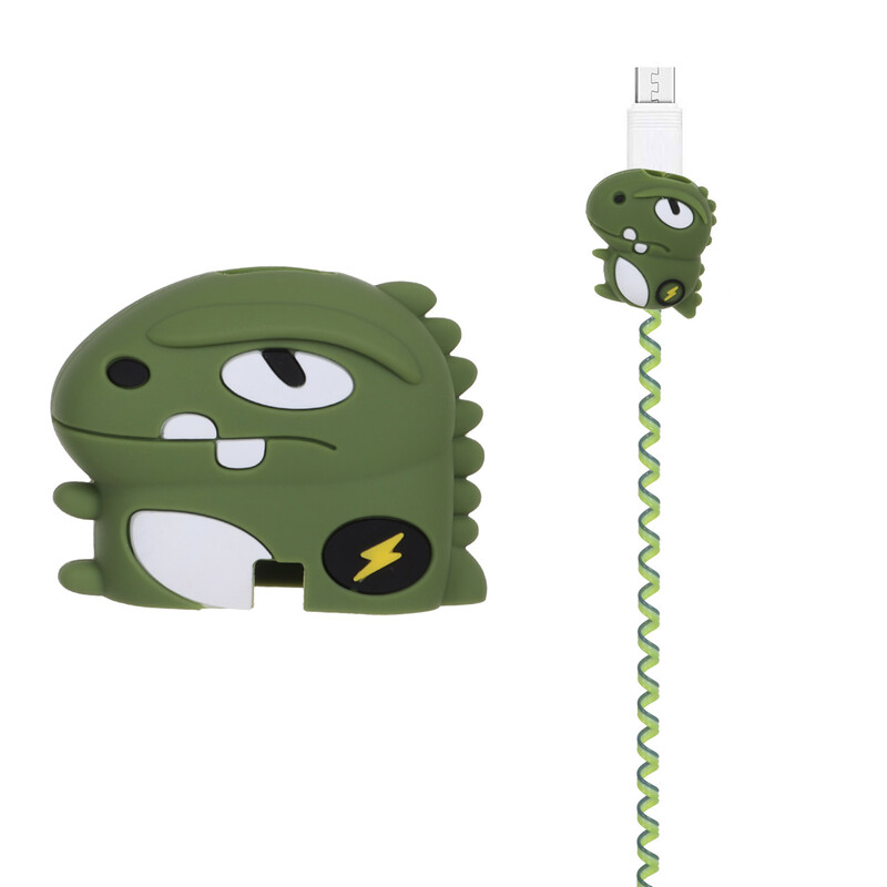 ست سیلیکونی عروسکی محافظ کابل و شارژر سامسونگ 25 وات 3 پین - طرح 26