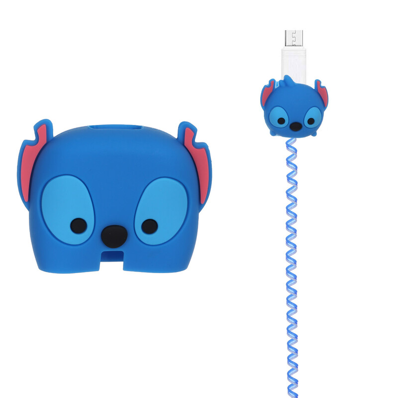 ست سیلیکونی عروسکی محافظ کابل و شارژر سامسونگ 25 وات 3 پین - طرح 24