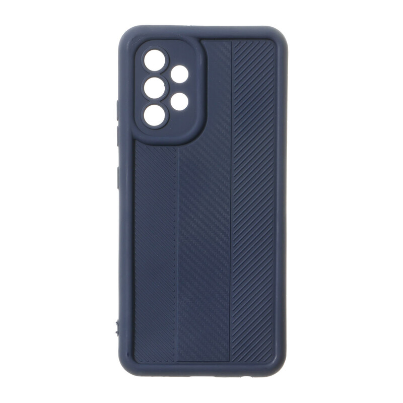 قاب Solid Case طرح کربن هاشور دار Samsung Galaxy A32 4G - سرمه ای