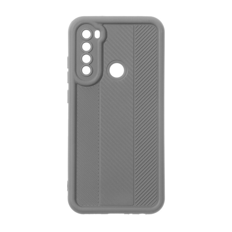 قاب Solid Case طرح کربن هاشور دار Xiaomi Redmi Note 8 - خاکستری